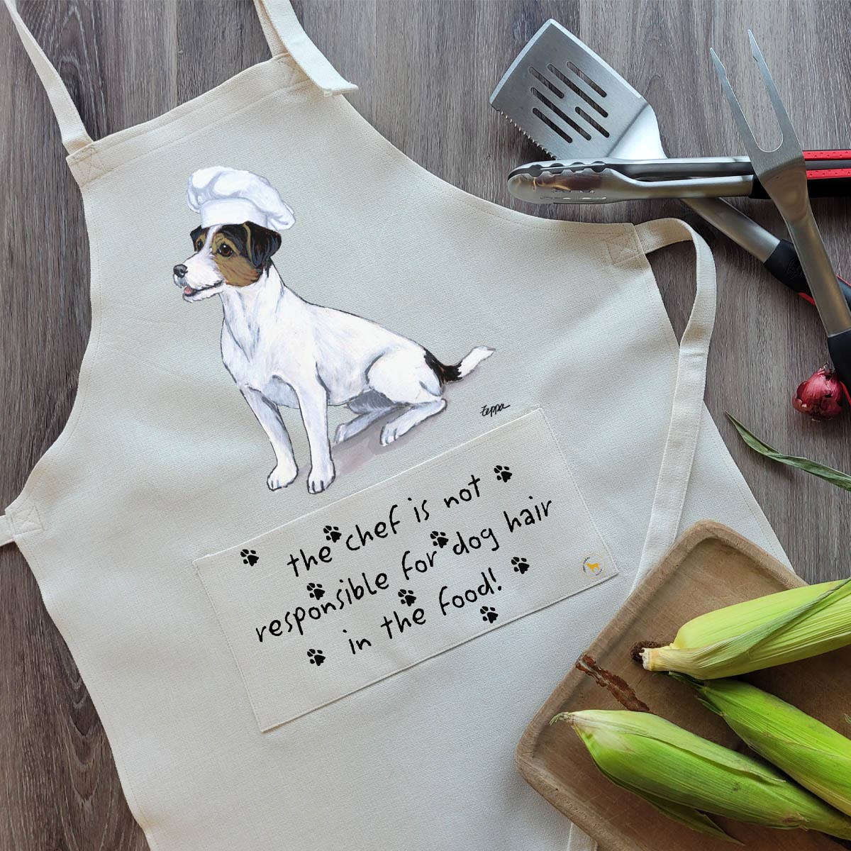 Zeppa Studios - Wholesale Apron - Jack Russell Terrier Tri Color Apron0