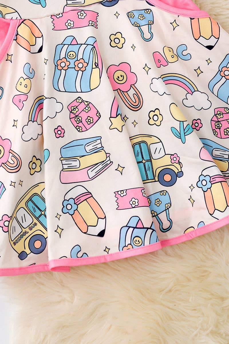 Kids Charm Online - Wholesale Dress - Kids - Back to school girls twirl dress with pockets. DRG511492