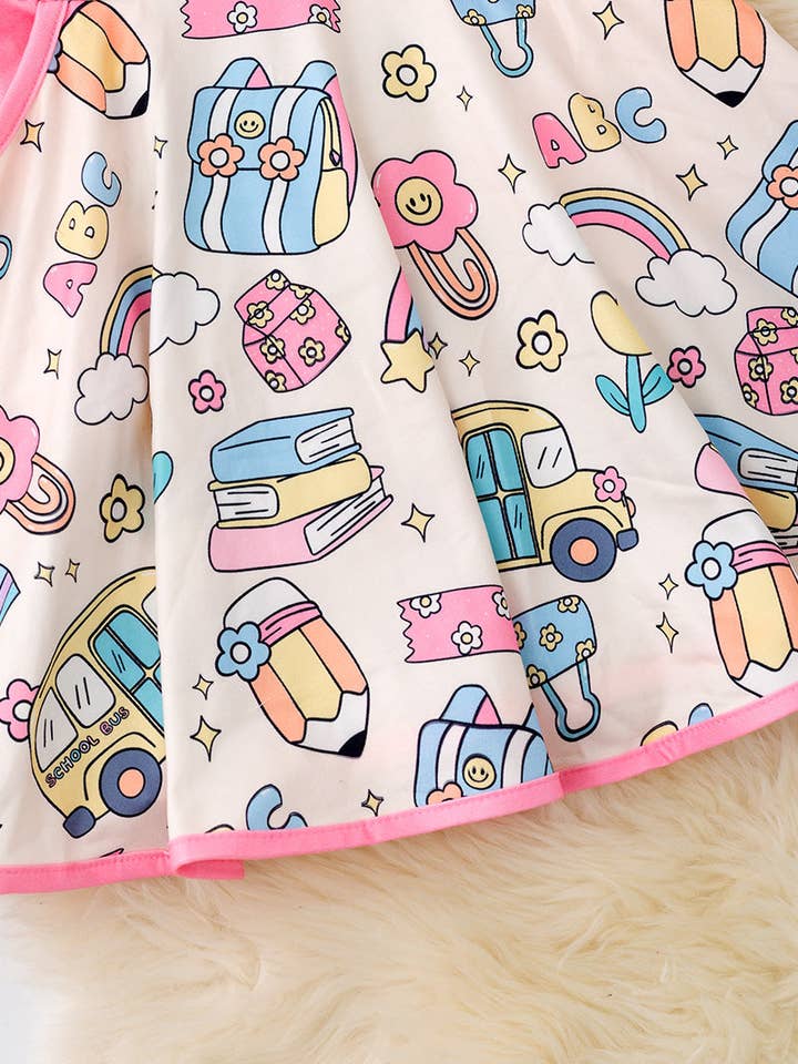 Kids Charm Online - Wholesale Dress - Kids - Back to school girls twirl dress with pockets. DRG511492