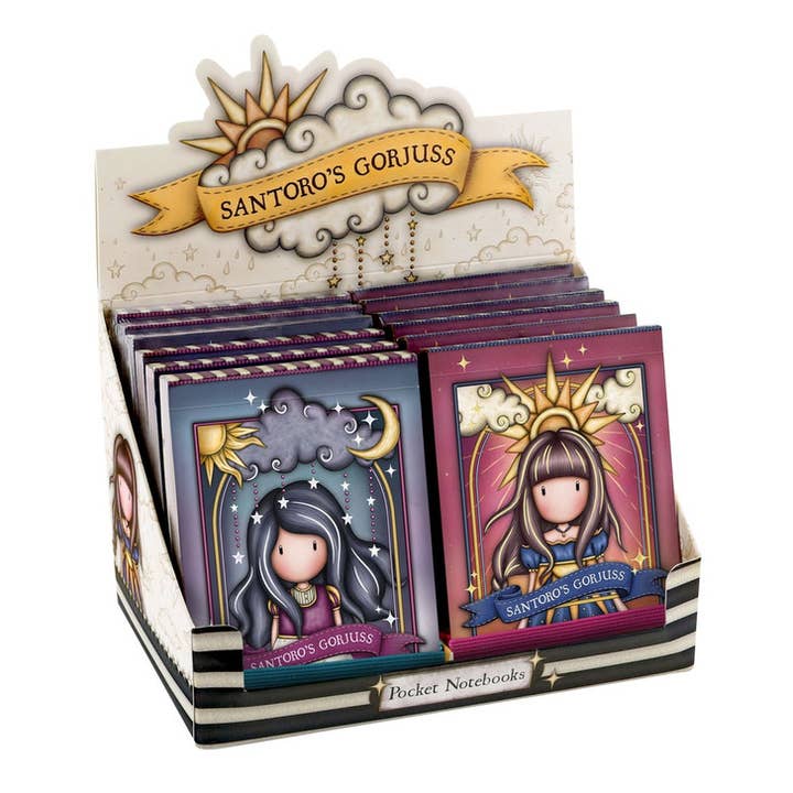 Gorjuss - Notitieboekjes in zakformaat in een display voor wholesale door Santoro London