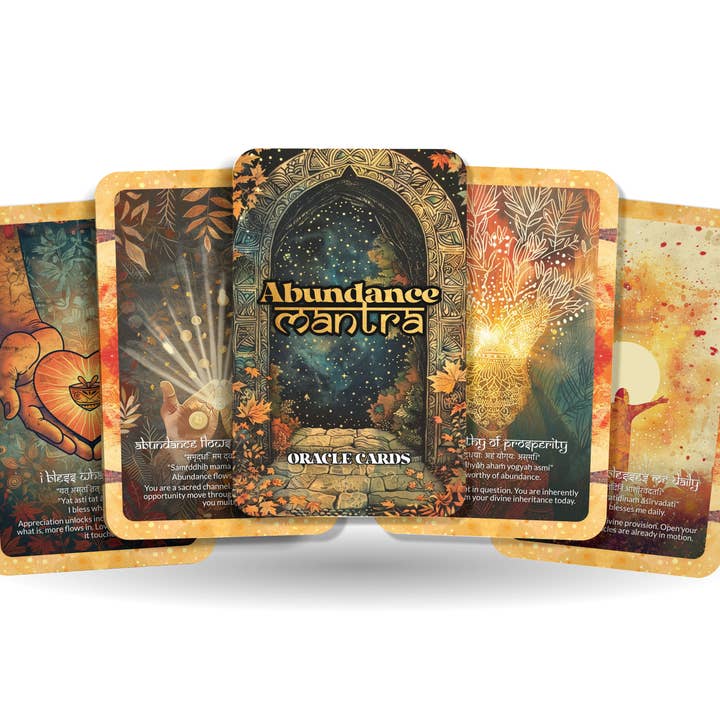 Overvloed Mantra Welvaartspad Orakelkaarten - 22 Kaarten voor wholesale door Ibiza Tarot USA