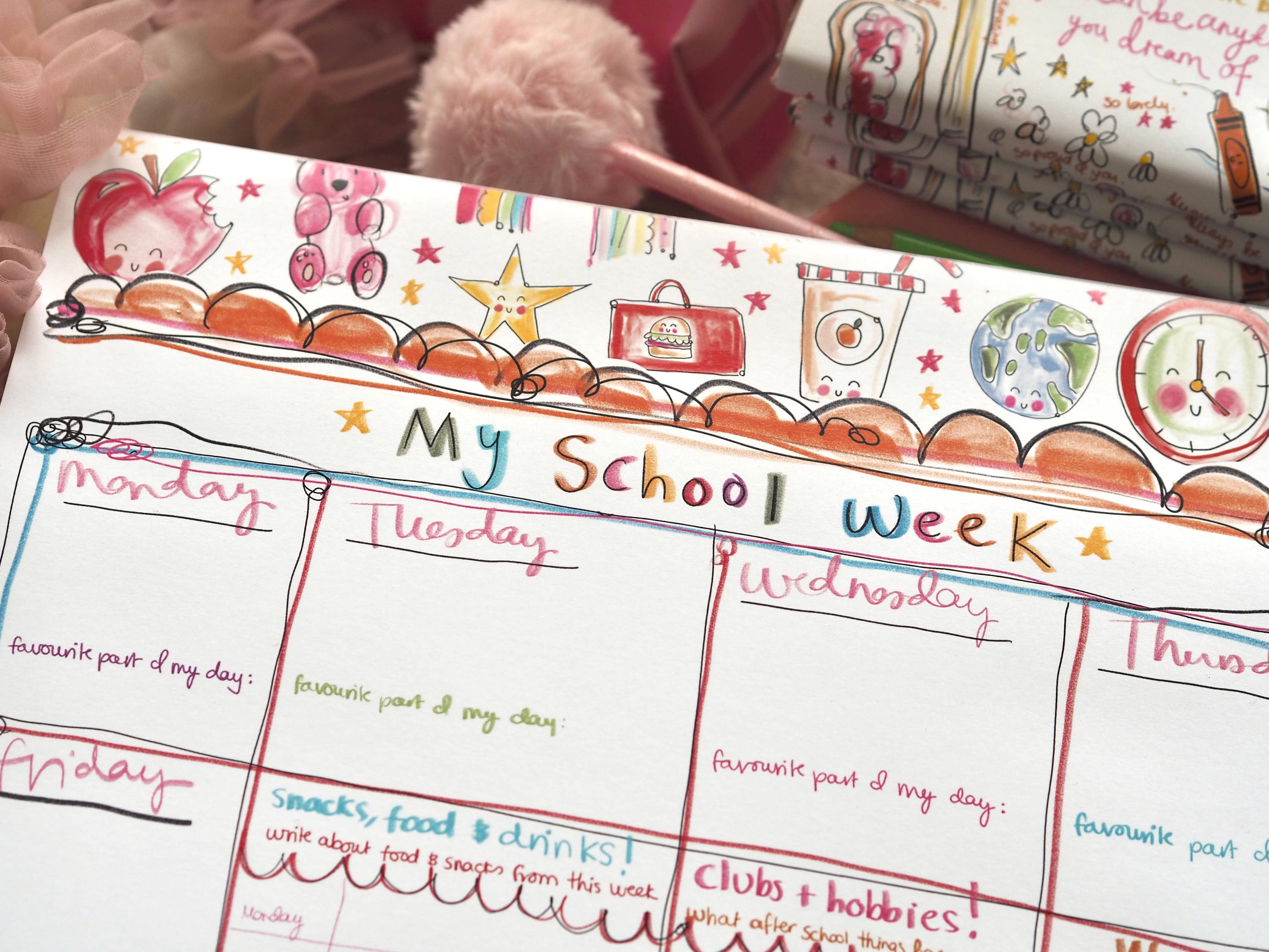 Made by Leah – wholesale Planner – The ‘My School’ Week Desk Pad3