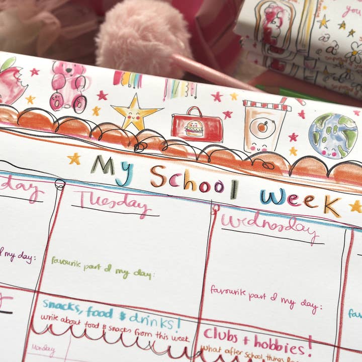 Made by Leah – wholesale Planner – The ‘My School’ Week Desk Pad3