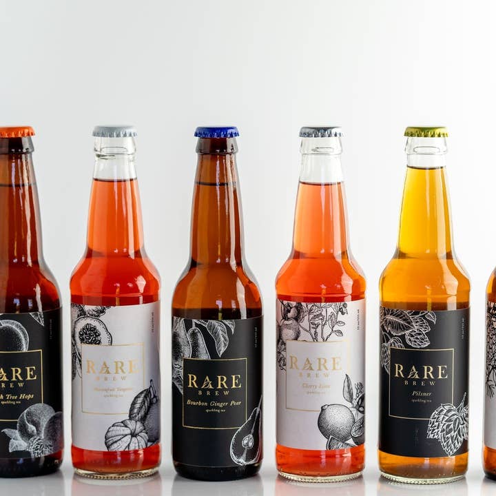 Rare Brew - Wholesale Non-Alcoholic Aperitif/Mocktail - Variety Pack Sparkling Tea Bottle - Wholesale