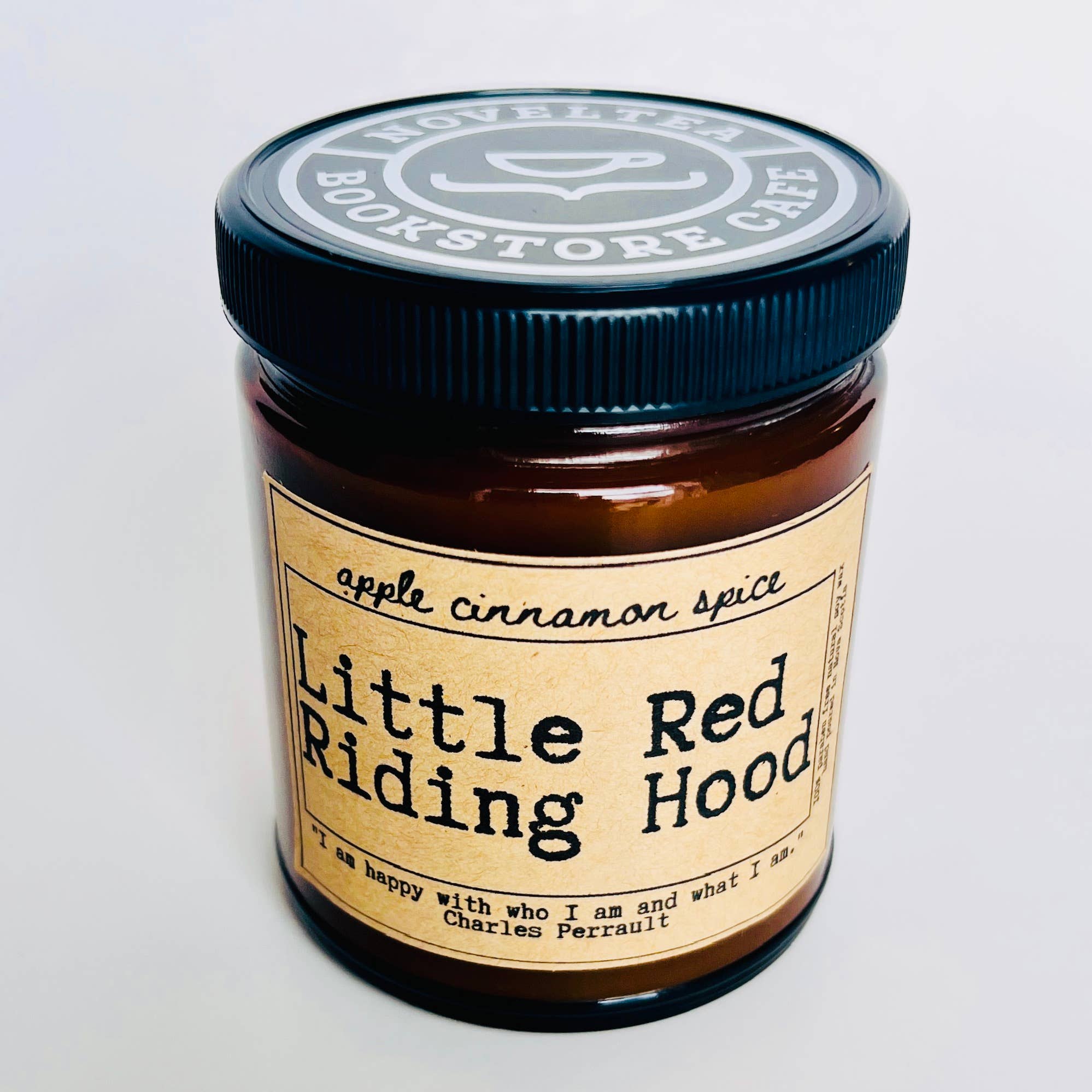 NovelTea Bookstore & Gifts - Wholesale Jar/Filled Candle - Little Red Riding Hood -  Apple Spice Scented Candle7