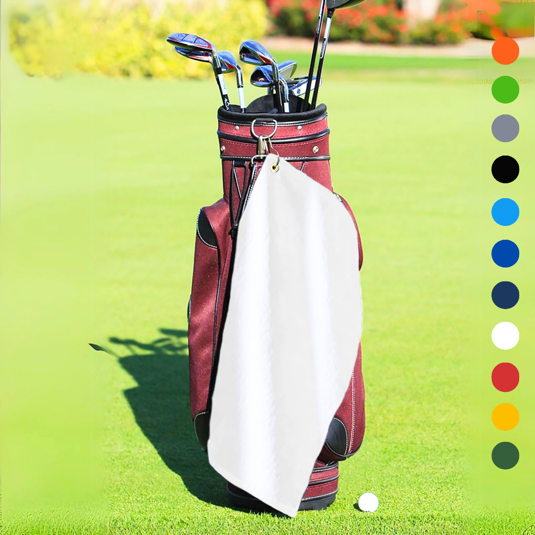 Pro Towels – Großhandel Sporthandtuch – Golfhandtuch aus Velours-Velour, mittelgroß, mit Öse und Haken10