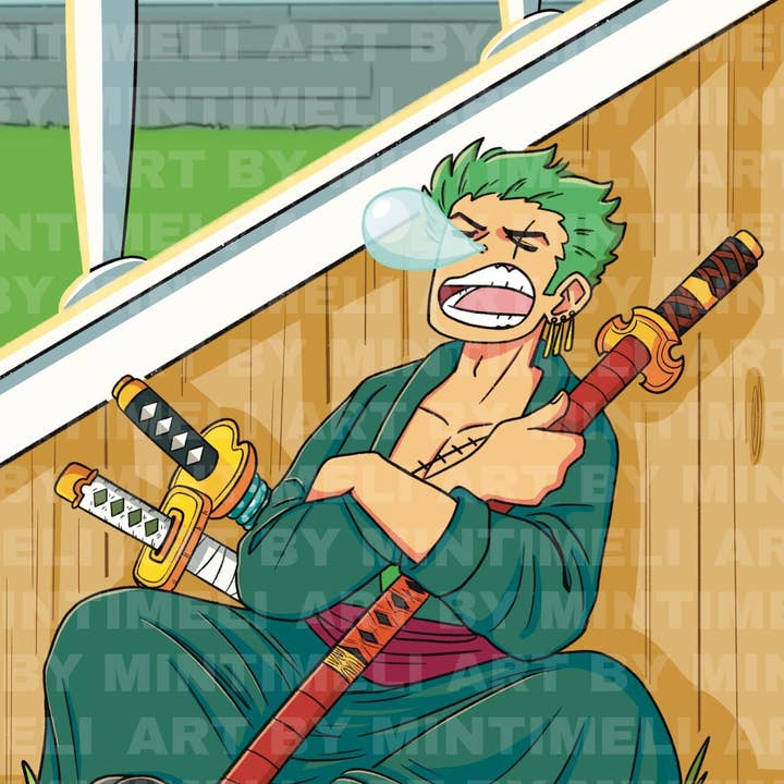 Sleepy Swordsman - Stampa artistica per la vendita all'ingrosso da parte di Mintimeli