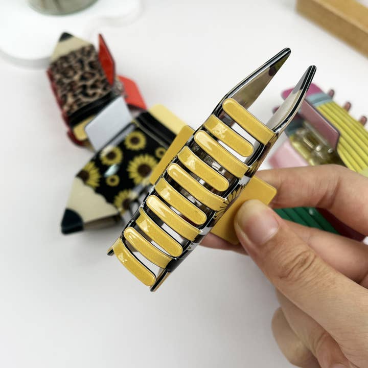 mildstyles - Wholesale Hair Clip - Women's - Sunflower Leopard Stripe Pencil Hair Claw Clip5