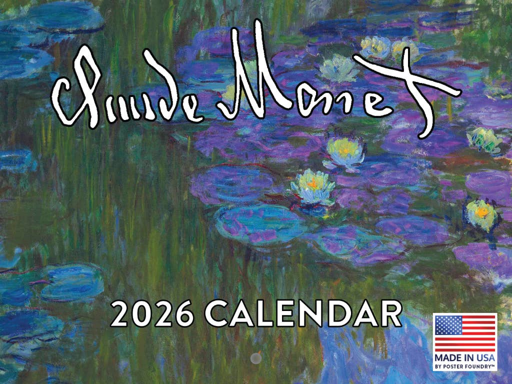 Multi Color Claude Monet Calendar 2026 Impressionist Art Monthly Wall Calender 12 Month for wholesale on Faire0