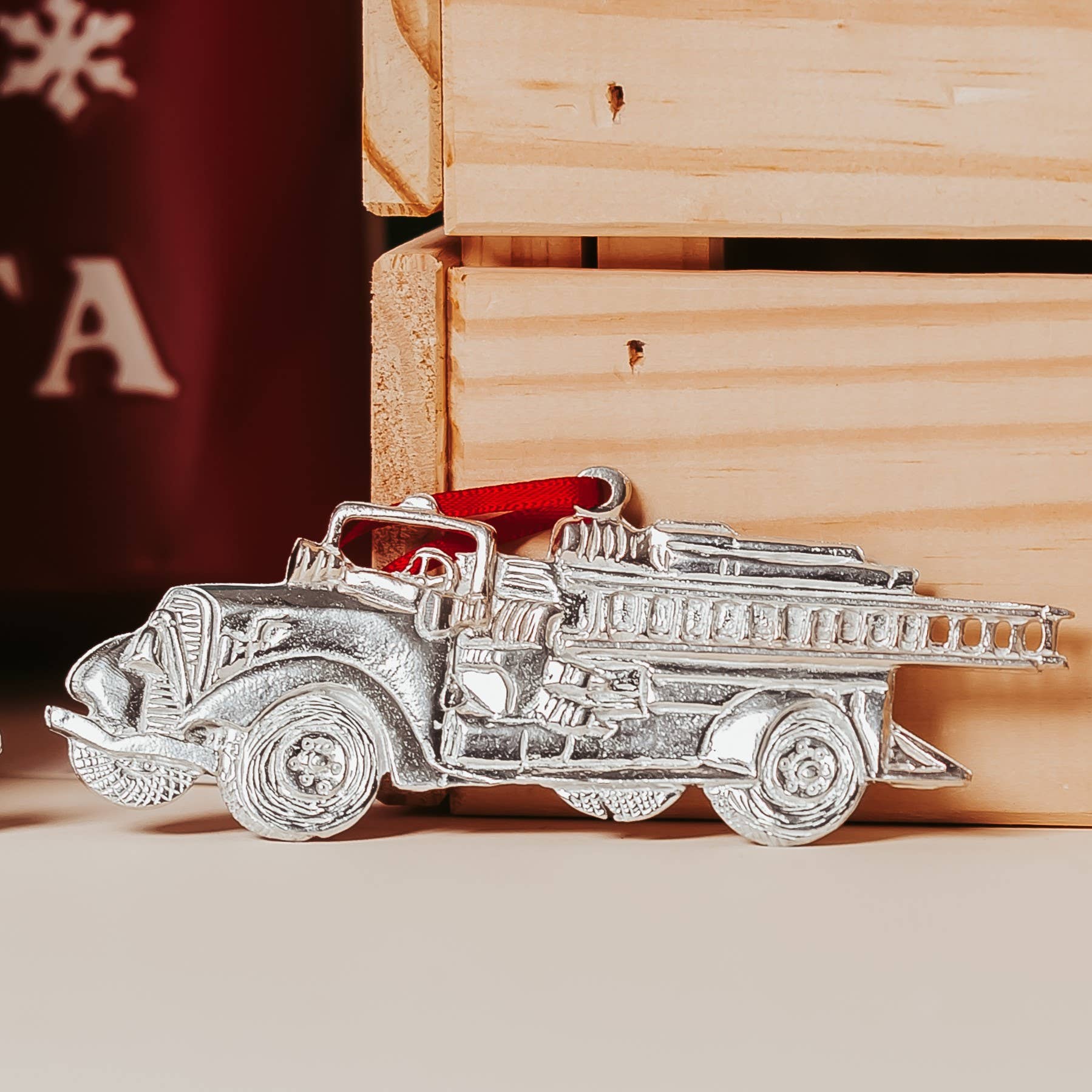 House of Morgan Pewter - Wholesale Ornament - Handmade Firefighter Ornaments - Fire Chief - Fire Truck4