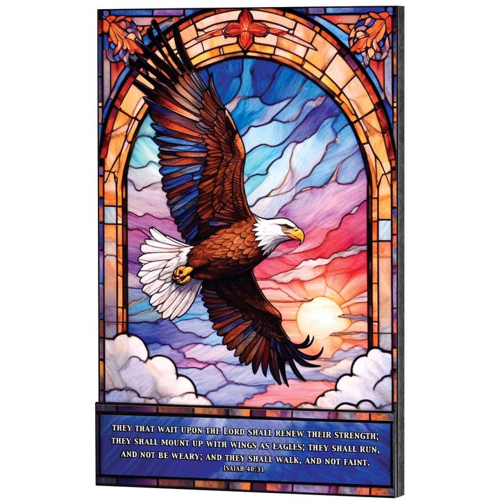 Wall Plaque Eagle Wing In Flight Sunrise for wholesale by Magnolia