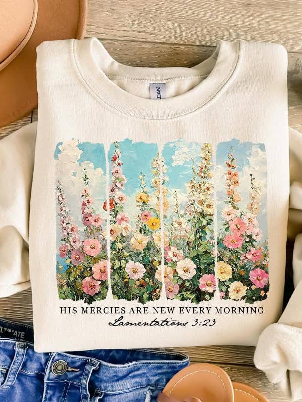 Sudadera Sus Misericordias Son Nuevas para venta al por mayor de Wandering Wild Boutique