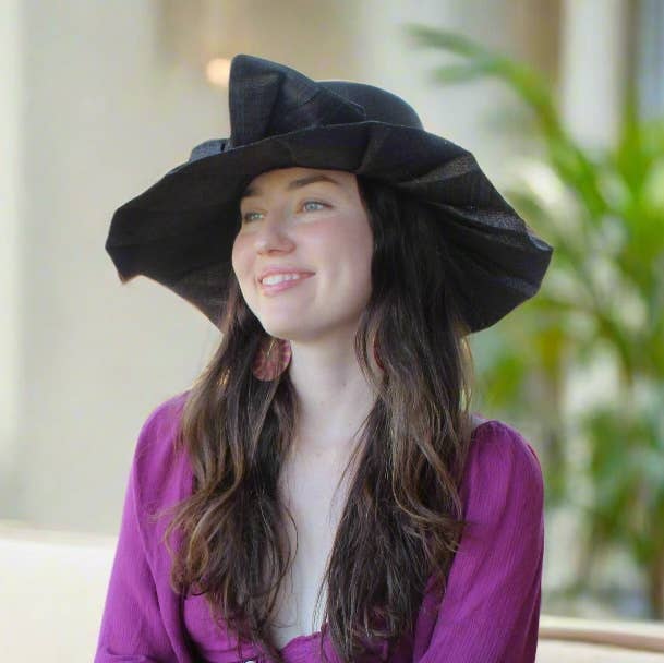 Shebobo – wholesale Straw hat – women's – Lilly 5" Brim Fan Pleated Straw Sun Hats with Big Bow21