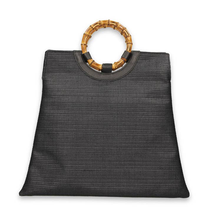 Bonfanti - Wholesale Tote Bag - Women's - TRULLO GRANDE - Large flat bamboo handle holder5