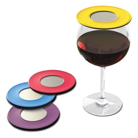 Drink Tops™ - Wholesale Drink Lids - VENTILATED Wine Glass Covers - 40 SINGLES in CDU2