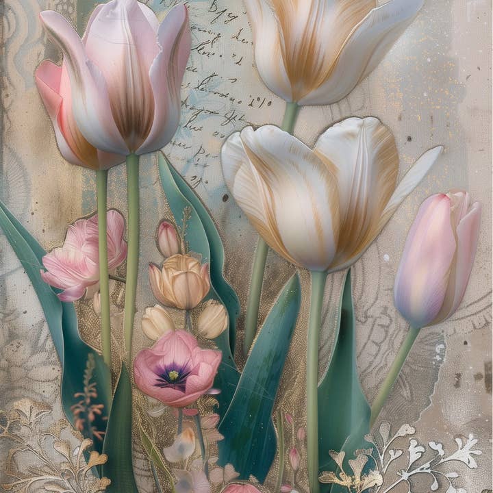 Fripperies - Wholesale Everyday Greeting Card - Tulips from Holland: Tulips NO. 3 | Map of Fripperies