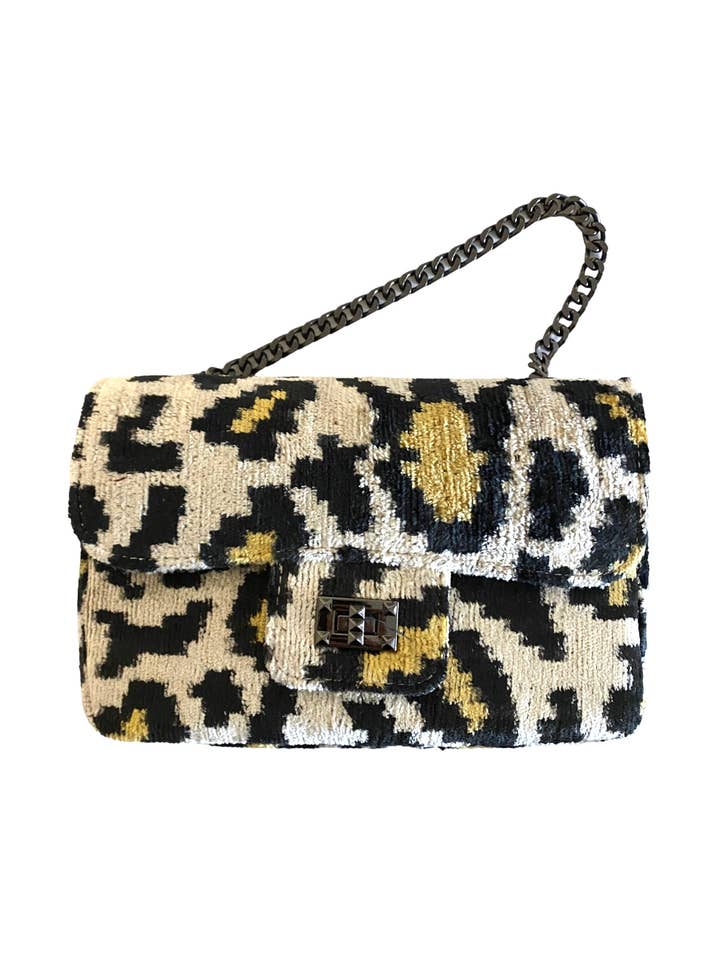 Umhängetasche Ikat aus Seidensamt für den Großhandel von AYCA DESIGN