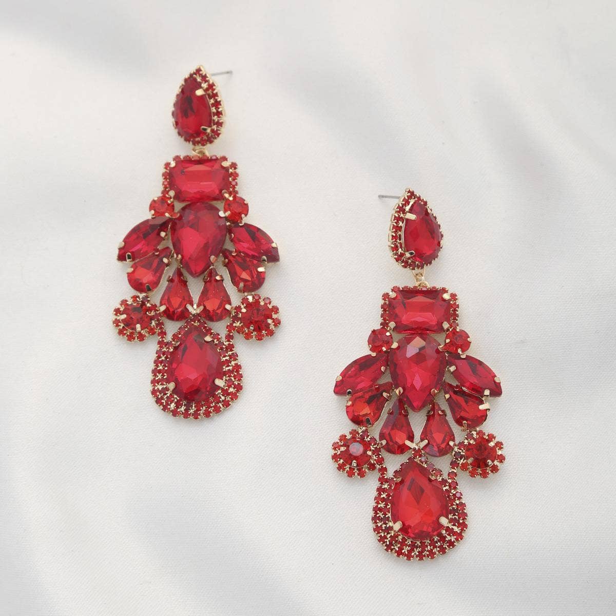 anbfashion - Wholesale Dangle Earrings - TEARDROP RHINESTONE DANGLE EARRING FE-16898