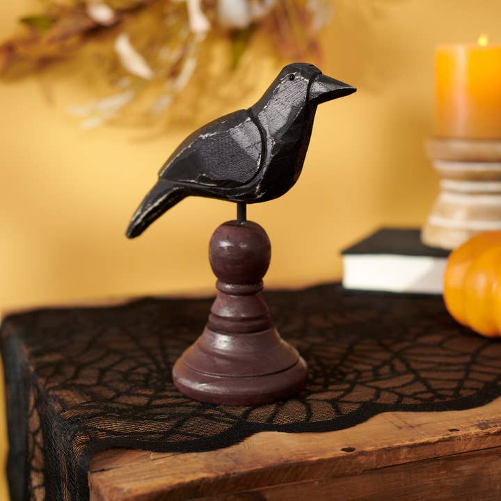 Primitives by Kathy - Wholesale Decorative Figurine - Crow On Spindle