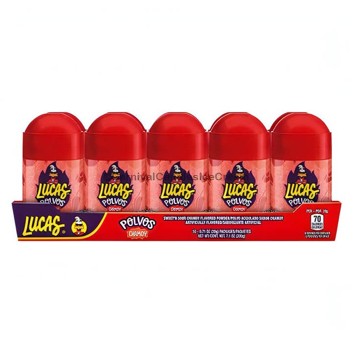 Carnival Candies & Ice Cream Inc. - Wholesale Gummy - Lucas Polvos Chamoy Powder Mexican Candy (10 Count)