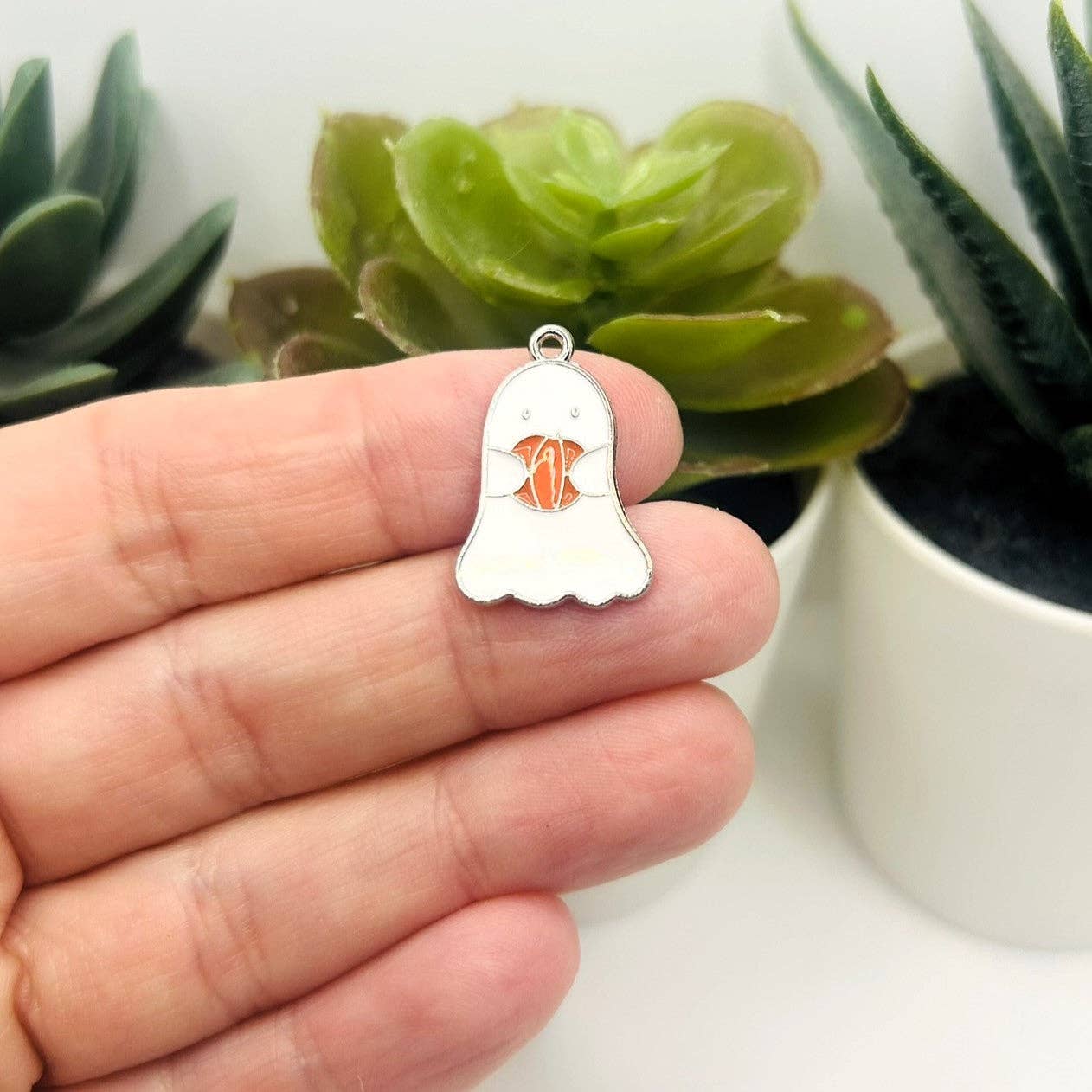 Guerrilla Charm - Wholesale Individual charm/pendant - Cute Ghost Halloween Charms, 22x15mm1