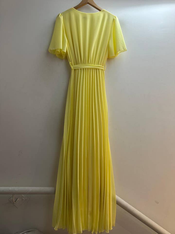 LORIANE - Venta al por mayor Vestido - Mujer - Vestido largo plisado sólido4