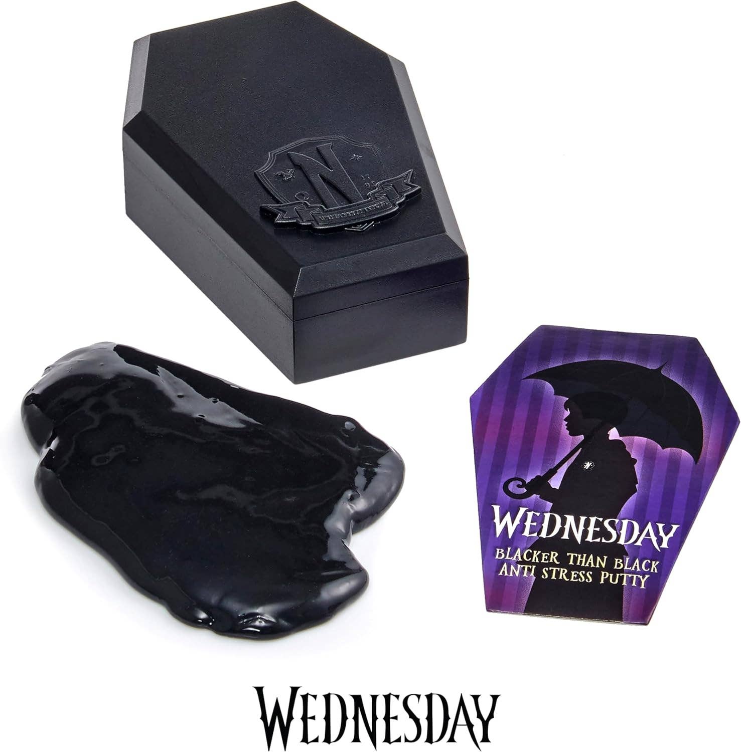 Stream Machine - Wholesale Putty/Slime - Kids - Wednesday Adams - Blacker Than Black Putty 12-Unit Display3