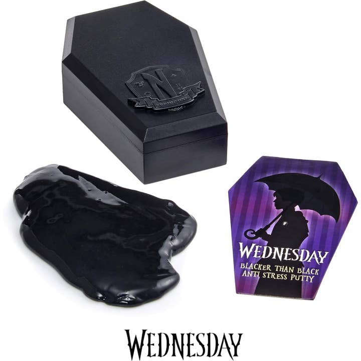Stream Machine - Wholesale Putty/Slime - Kids - Wednesday Adams - Blacker Than Black Putty 12-Unit Display3