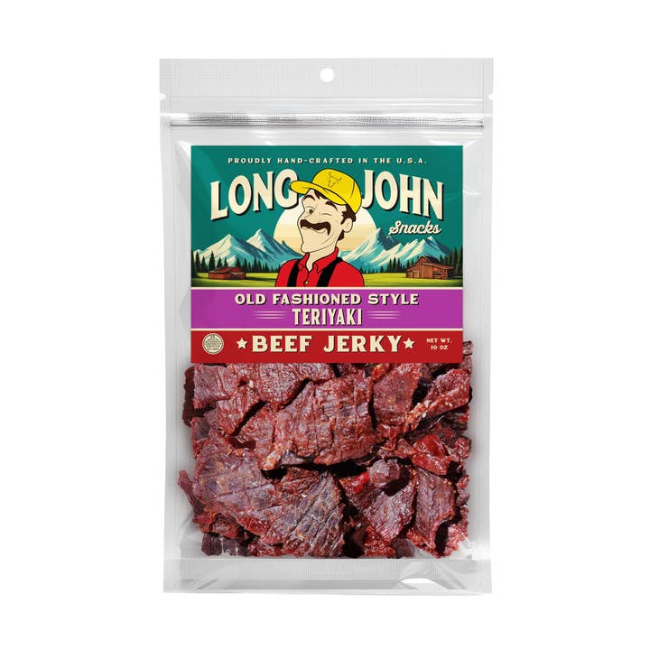 Long John Snacks - Wholesale Jerky - Old Fashioned Style Beef Jerky - Teriyaki - 10 oz.0