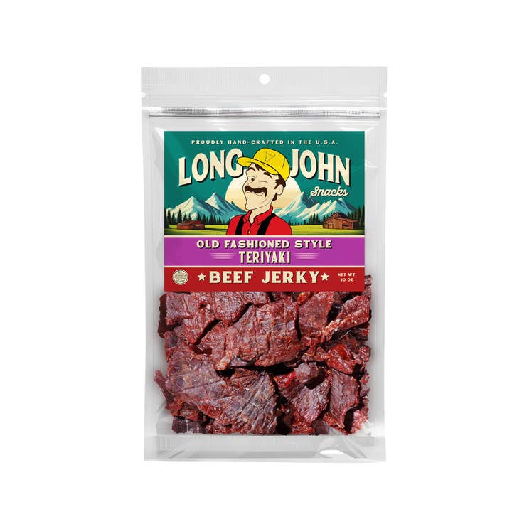 Long John Snacks - Vente Viande séchée - Boeuf séché à l'ancienne, teriyaki, 10 oz