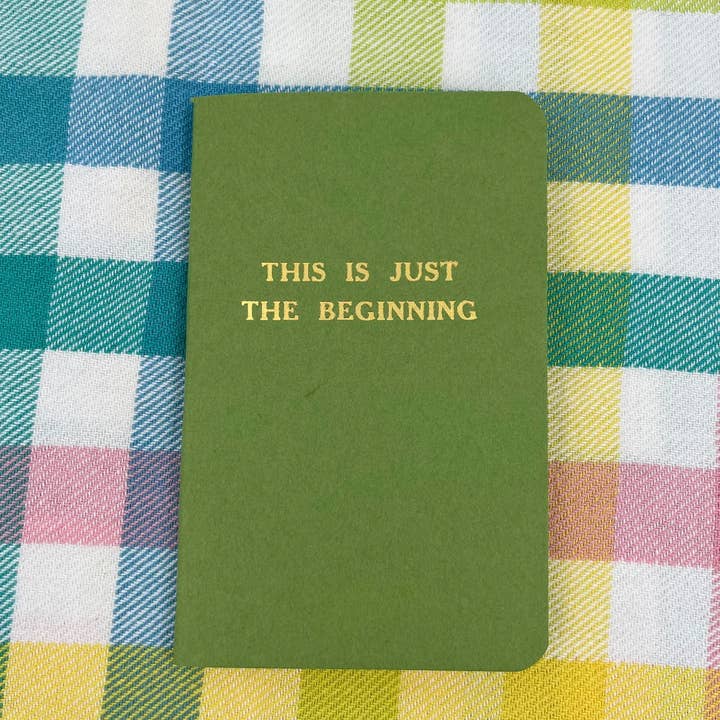 This Is Just The Beginning Pocket Notebooks for wholesale by Scallywag Letterpress