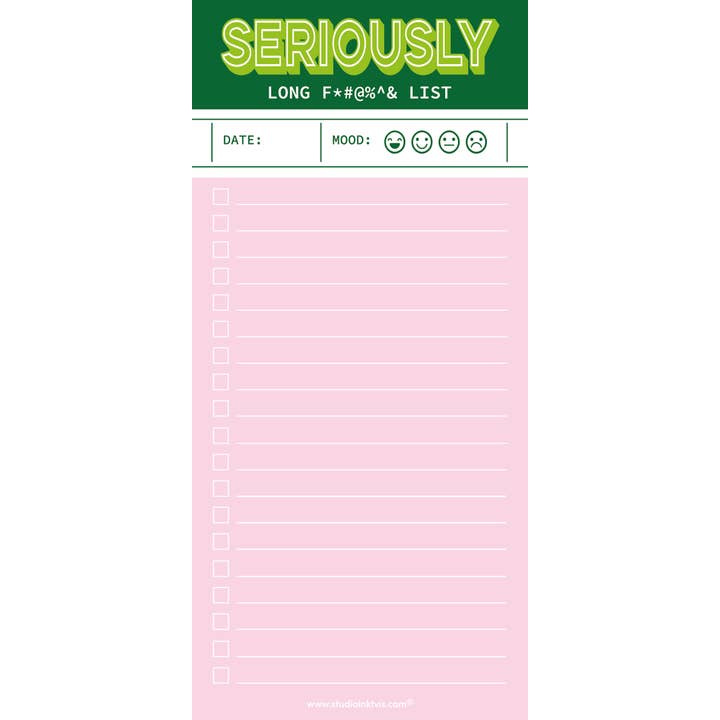 Studio Inktvis - Venta al por mayor Libretas - Bloc de notas verde, rosa, divertido, muy largo y divertido con listas de tareas pendientes11