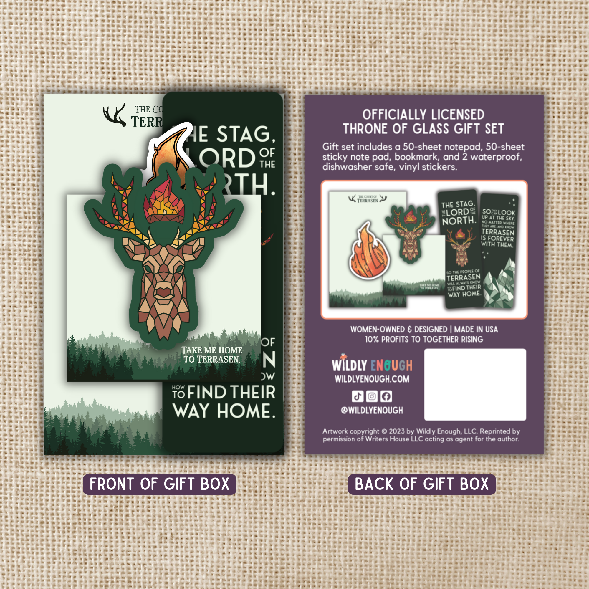 Kingdom of Threads - Vente Assortiments de papeterie/cartes - Coffret cadeau de papeterie en boîte Throne of Glass1