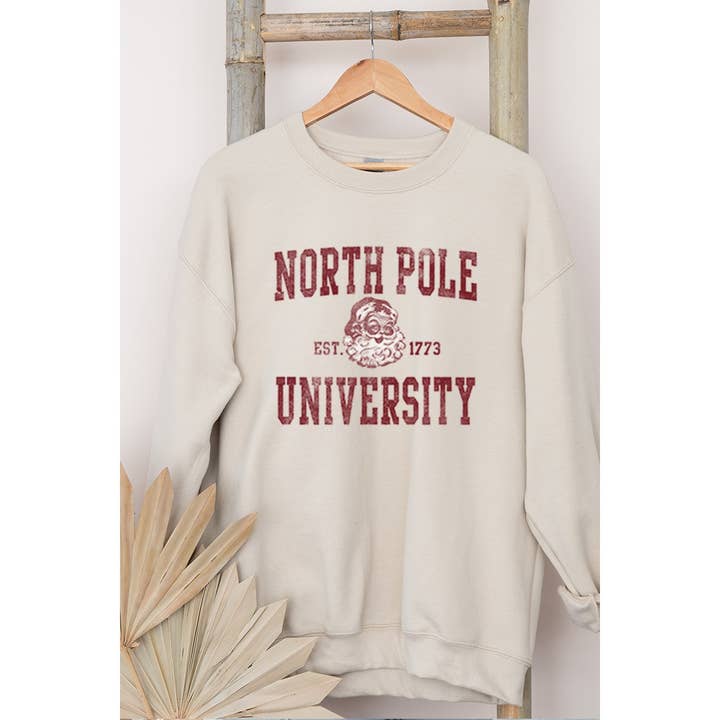 Illustrated Society - Venta al por mayor Sudadera estampada - Mujer - SUDADERAS GRÁFICAS NAVIDEÑAS DE LA UNIVERSIDAD NORTHPOLE