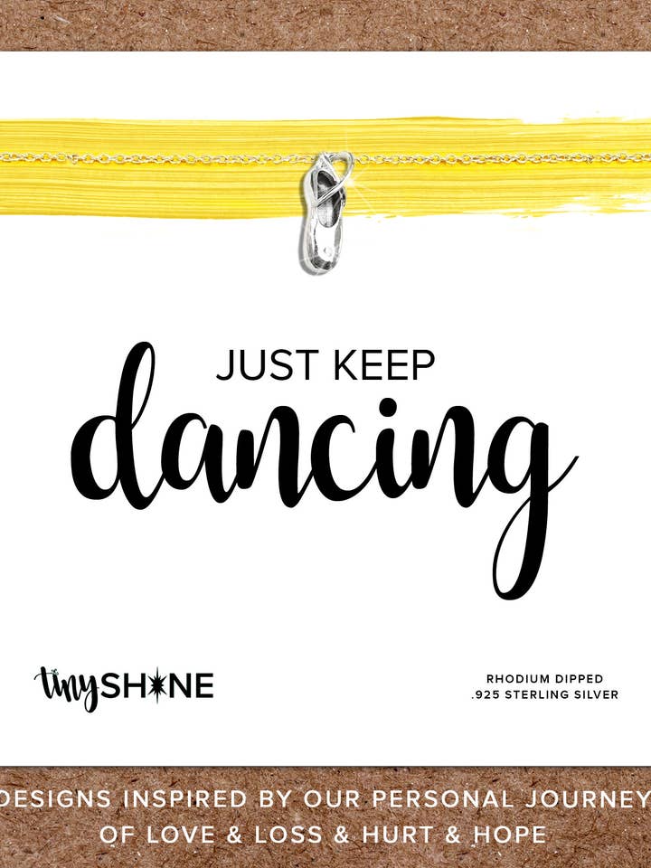 Keep Dancing Necklace: Ballet Shoe Recital, Gift, Graduation for wholesale by Shinelife