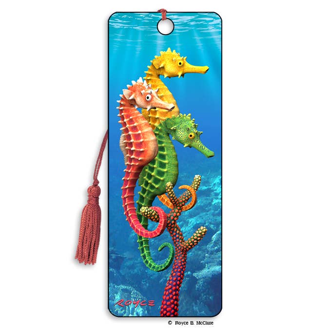 Artgame Ltd. - Wholesale Bookmark - 3D Royce bookmark - Seahorses (color changing)