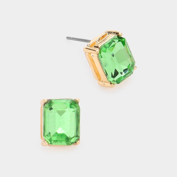 Sensibling Corp. - Wholesale Stud/Post Earrings - Emerald Cut Stone Stud Evening Earrings5