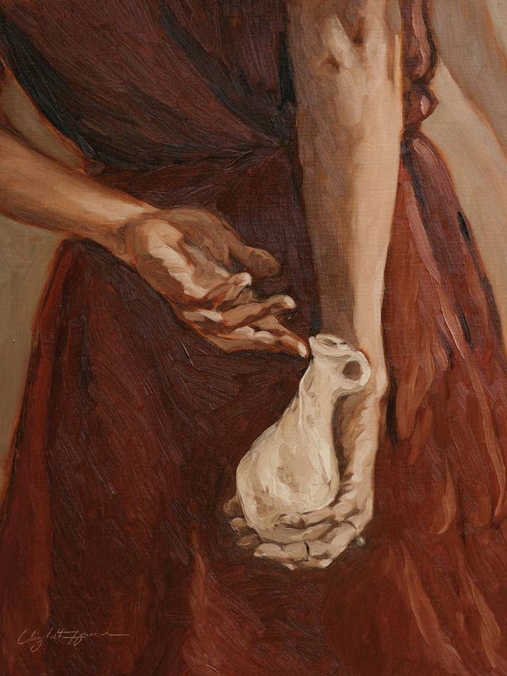 Woman with the Alabaster Jar - Art Print for wholesale by Elizabeth Bowman Studio
