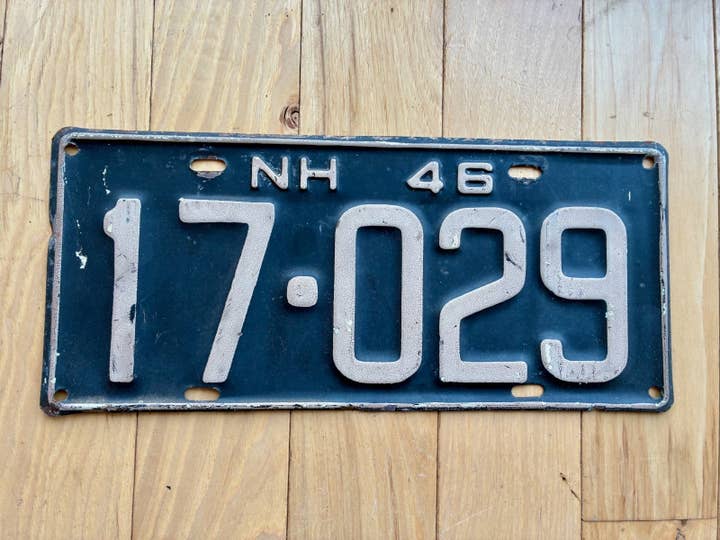 Matrícula de New Hampshire de 1946 para venta al por mayor de RusticPlates