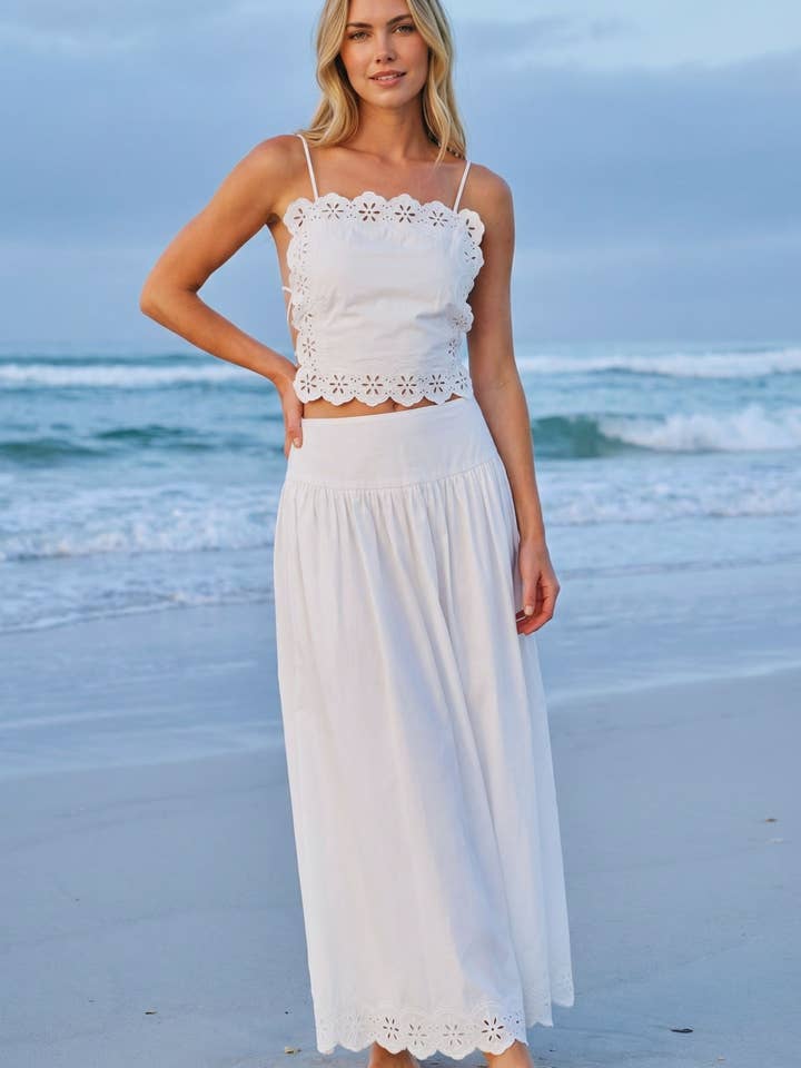 IST5995 POPLIN SCOLLOP HEM SET for wholesale by Klesis