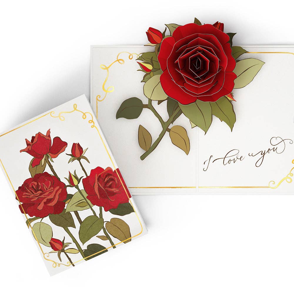 Lovepop Cards - Wholesale Love Card - I Love You Roses 5x7" Pop-Up Card3