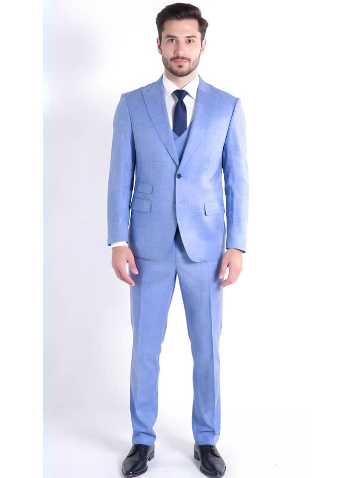 Ferrecci - Wholesale Suit Set - Men's - Rockford Hunter Green Peak Lapel Double Breasted Suit - Slim43