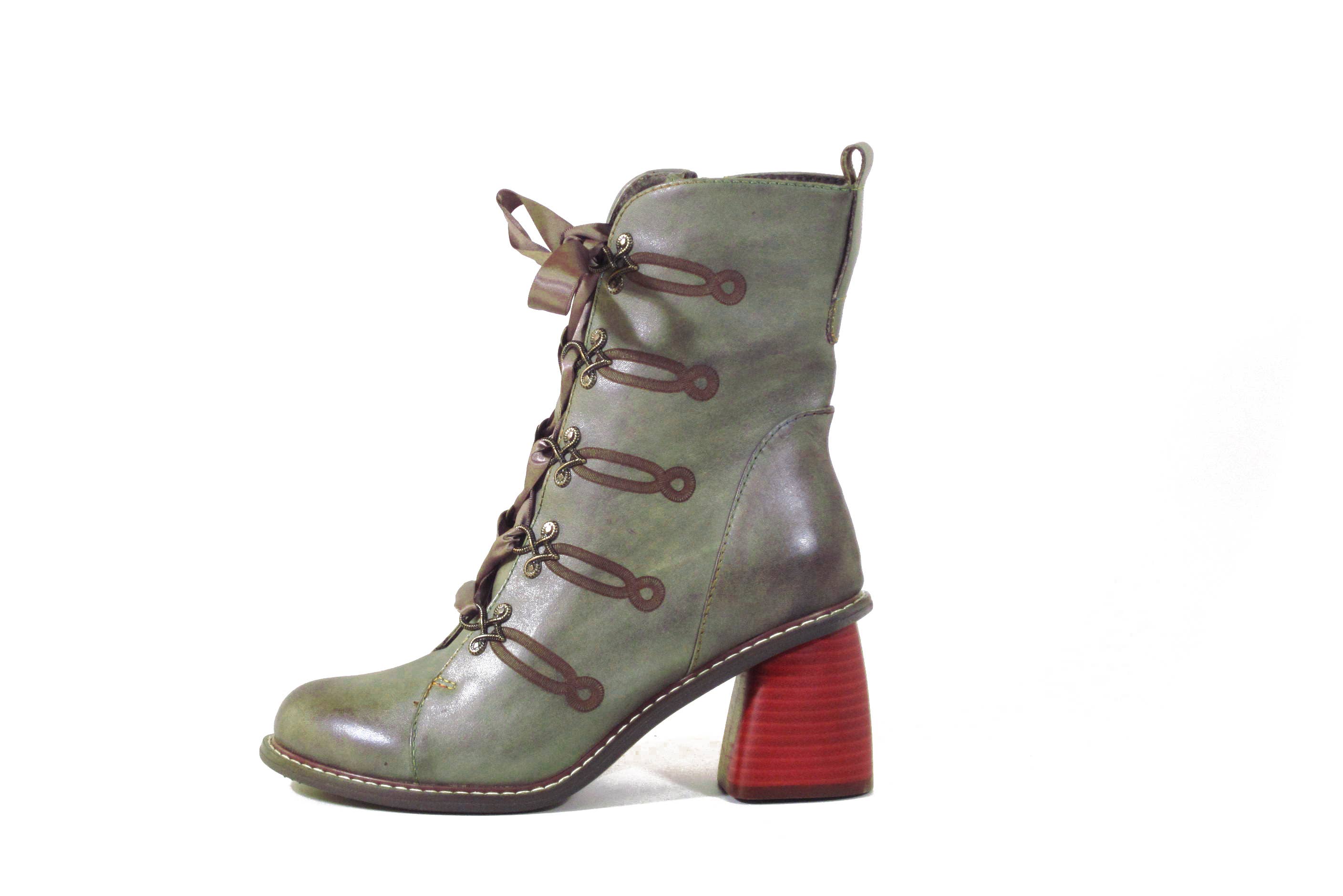 Chelsea Crew - Wholesale Booties - Women's - Geraldine Leather Western Holiday Laceup Booties5