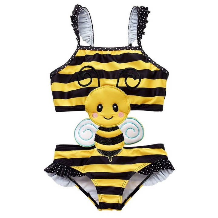 Little Chic Boutique - Wholesale One Piece Swimsuit - Kids - Baby/Toddler Girl's Honey Bee Design One-Piece Design Swimsuit