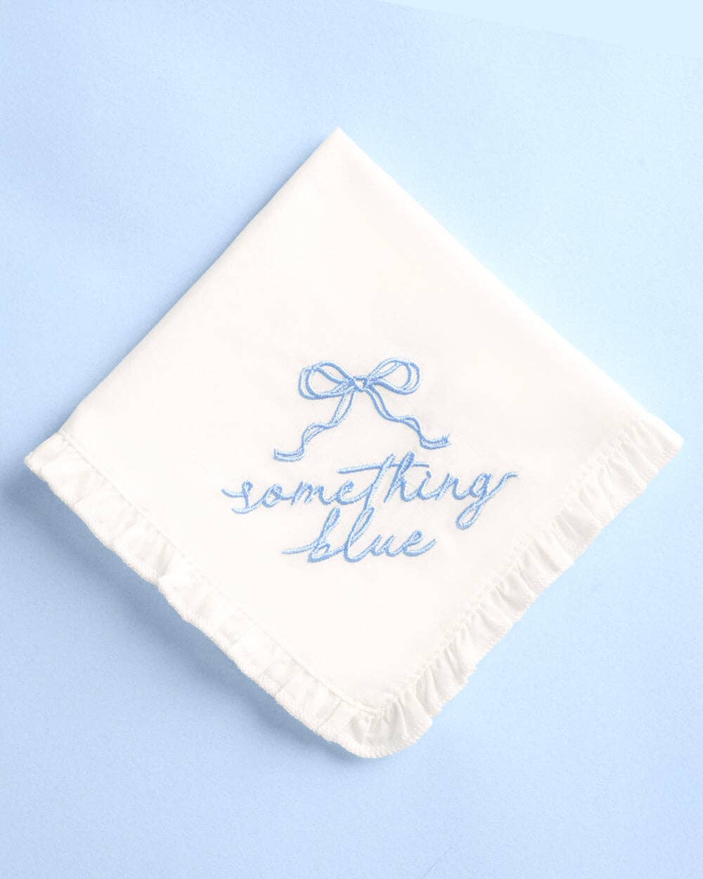 xo, Fetti - Wholesale Handkerchief - Women's - Something Blue Embroidered Handkerchief | Bridal Wedding 4