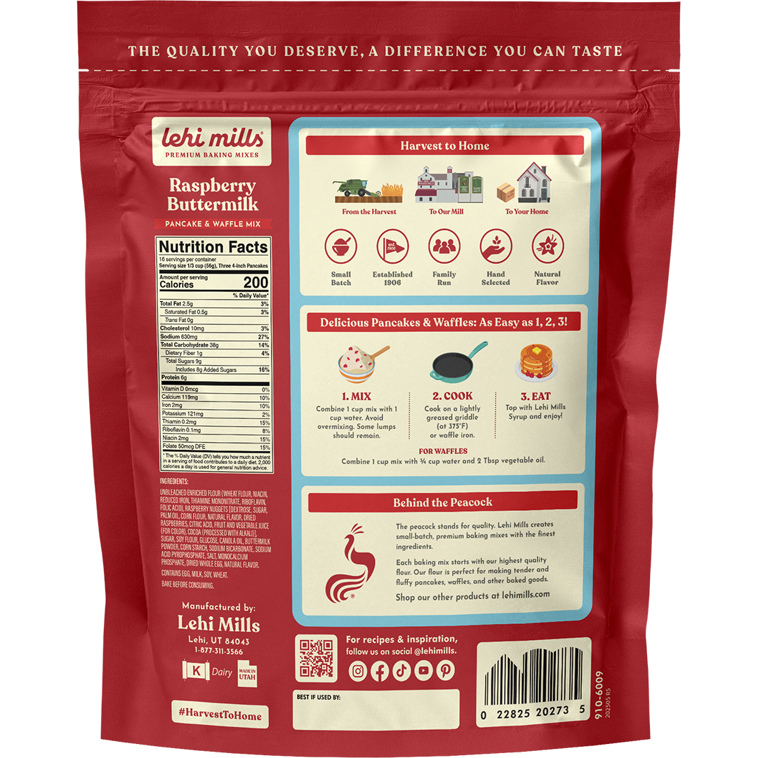 Lehi Mills - Wholesale Pannenkoekenmix - Pannenkoekmix met frambozen en karnemelk3