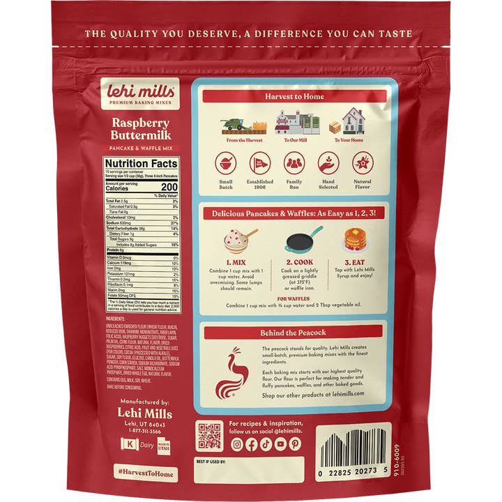 Lehi Mills - Wholesale Pannenkoekenmix - Pannenkoekmix met frambozen en karnemelk3