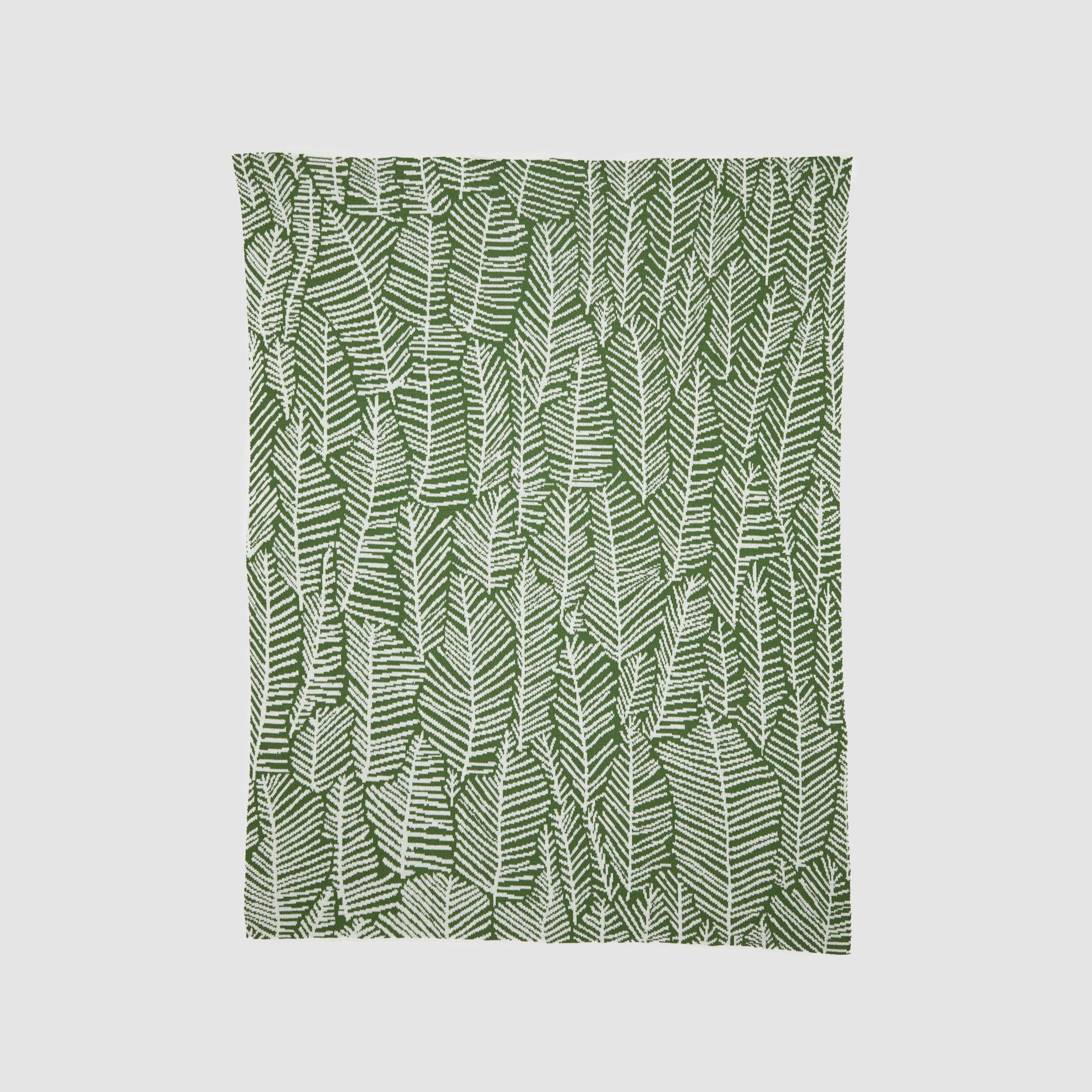 In2Green - Wholesale Throw Blanket - Cotton Sustainable Knit Throw Blanket - Leaf Melody by Elodie Blanchard0