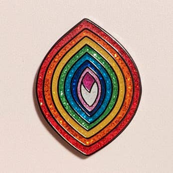 Bodies Adapt - Wholesale Lapel Pin/Button - Rainbow Vagina Pin0