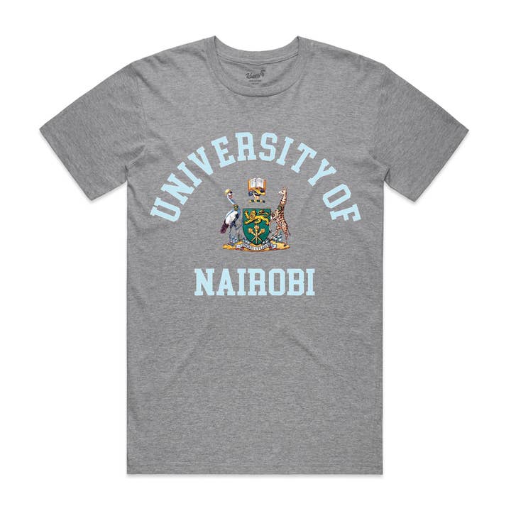 Camiseta gris jaspeado de la Universidad de Nairobi 3 para venta al por mayor de Varsity54